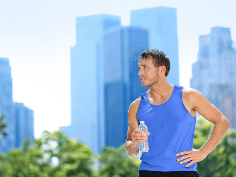 Why is it important to drink water while exercising?