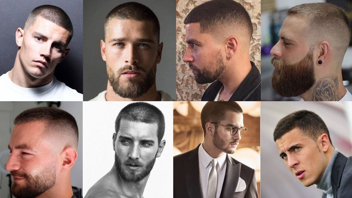 menns korte frisyrer 1-2-3-4-5 hår