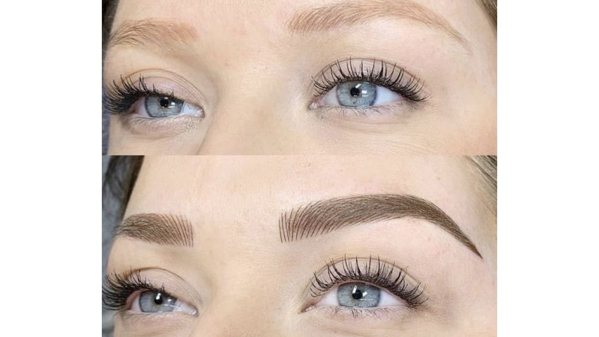 microblading eyebrow before and after