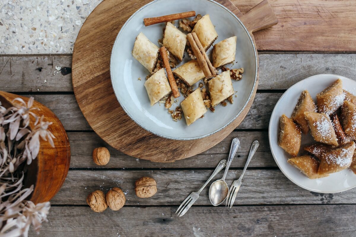 Hvor mange kalorier i 1 skive Baklava?